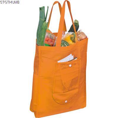 Picture of FOLDING NON WOVEN SHOPPER TOTE BAG in Orange