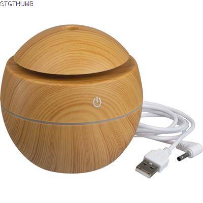 Picture of AROMA HUMIDIFIER with Color Changing LED Light in Brown.