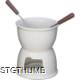 Picture of CHOCOLATE FONDUE SET in White