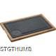 Picture of SERVING BOARD, SLATE & WOOD in Black