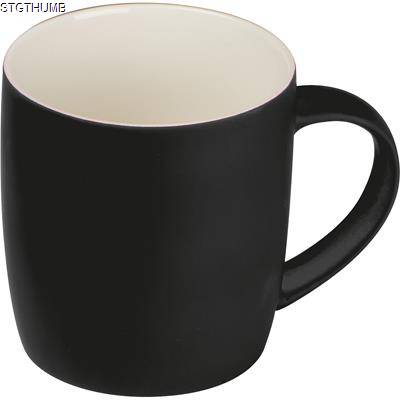 Picture of RUBBER CERAMIC POTTERY MUG in Black