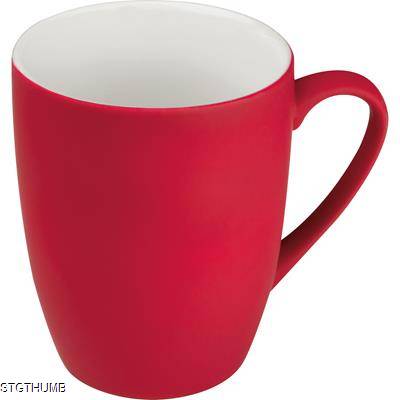 Picture of RUBBER CERAMIC POTTERY MUG in Red