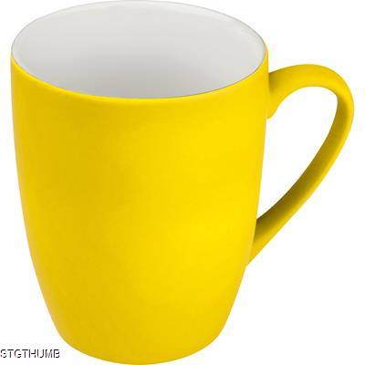 Picture of RUBBER CERAMIC POTTERY MUG in Yellow.