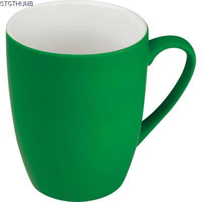 Picture of RUBBER CERAMIC POTTERY MUG in Green.