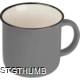 Picture of CERAMIC POTTERY CUP, 350ML in Silvergrey