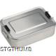Picture of ALUMINIUM LUNCH BOX with Closure in Silvergrey