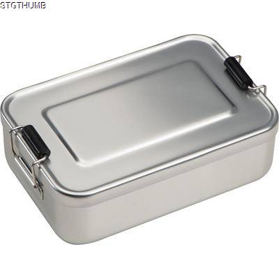 Picture of ALUMINIUM LUNCH BOX with Closure in Silvergrey