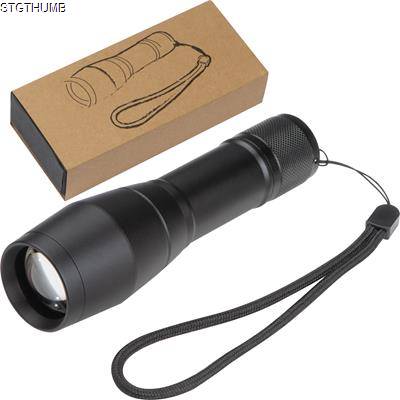Picture of LED TORCH with 3 Different Light Functions in Black.