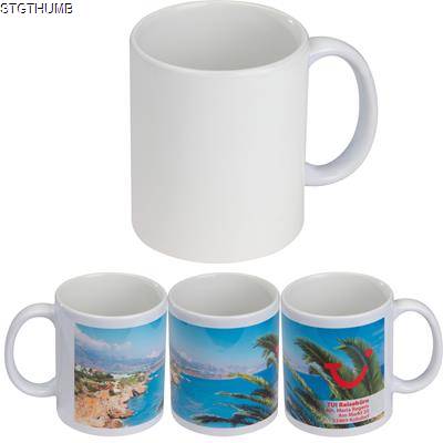 Picture of CLASSIC COFFEE MUG FOR ALLOVER PRINT in White.