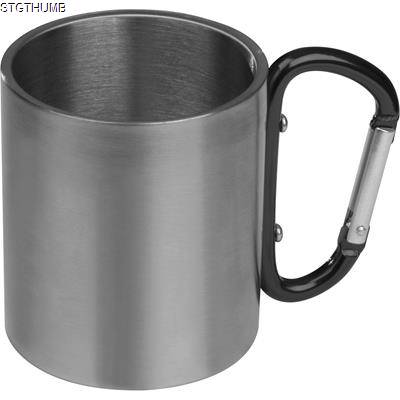 Picture of METAL MUG with Snap Hook in Black.