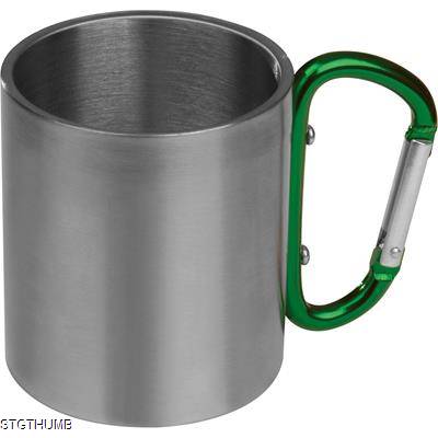 Picture of METAL MUG with Snap Hook in Green.