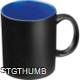 Picture of BLACK MUG with Colored Inside in Blue
