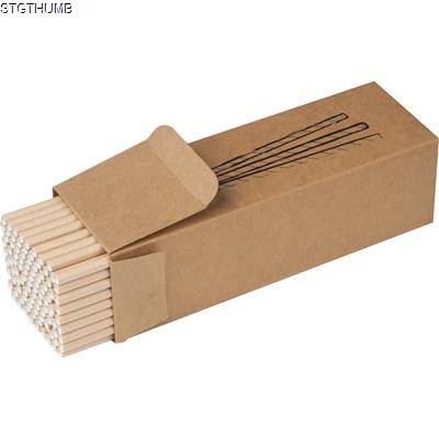 Picture of SET OF 100 DRINK STRAWS MADE OF PAPER in Brown.
