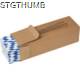 Picture of SET OF 100 DRINK STRAWS MADE OF PAPER in Blue & White