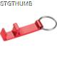Picture of METAL KEYRING with Bottle & Can Opener in Red
