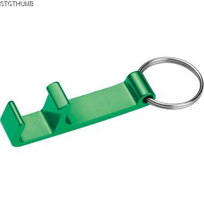 Picture of METAL KEYRING with Bottle & Can Opener in Green