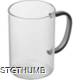 Picture of GLASS MUG with Colour Handle in Black