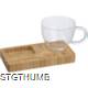 Picture of BAMBOO TRAY with Spoon & Glass Mug in Beige