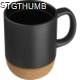 Picture of CERAMIC POTTERY MUG with Cork Ground in Black