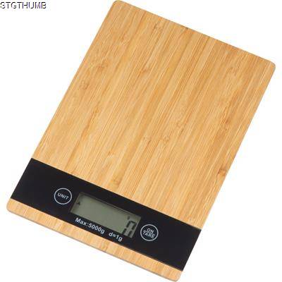 Picture of DIGITAL BAMBOO KITCHEN SCALE in Beige.