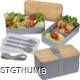 Picture of LUNCH BOX with Two Compartments in Silvergrey