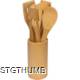 Picture of 7-PIECE BAMBOO COOKWARE SET in Beige