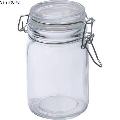 Picture of LOCKABLE STORAGE JAR, 200 ML in Clear Transparent.