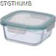Picture of GLASS CONTAINER with Lid, Suitable for Microwave & Freezer in Clear Transparent