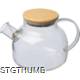 Picture of GLASS JUG with Bamboo Lid, 1000ml in Clear Transparent