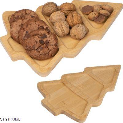 Picture of BAMBOO SNACK TRAY in Beige