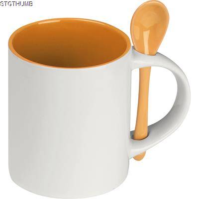 Picture of MUG with Spoon in Orange