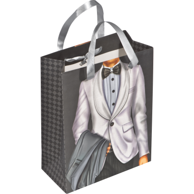 Picture of GIFT BAG MAN & WOMAN with a Crystal in Black 