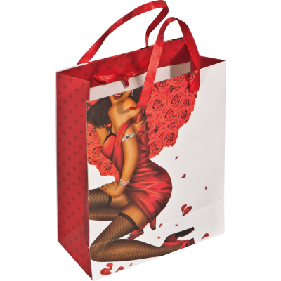 Picture of GIFT BAG MAN & WOMAN with a Crystal in Red 