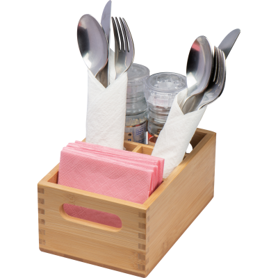 Picture of CUTLERY BOX LARGE in Beige.