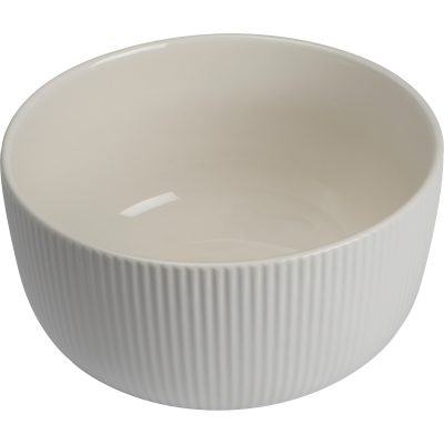 Picture of CERAMIC POTTERY BOWL in White.