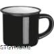 Picture of CERAMIC POTTERY ESPRESSO MUG in Black
