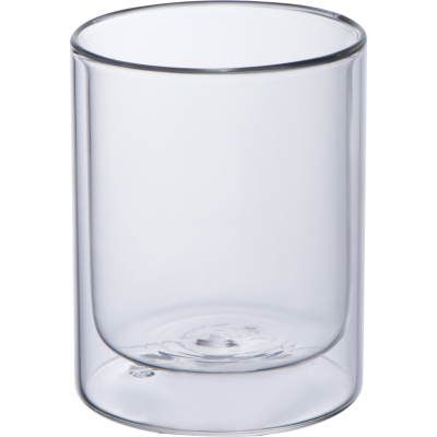 Picture of DOUBLE-WALLED GLASS CUP 330ML in Clear Transparent