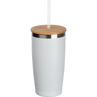 Picture of TO GO CUP with Straw in White.