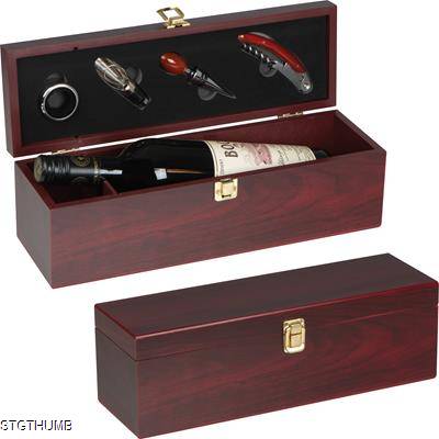 Picture of WINE BAR SET in Wood Presentation Box