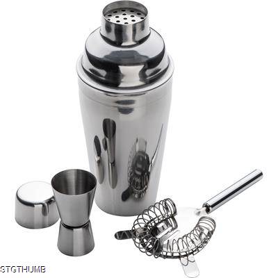 Picture of SILVER CHROME EFFECT COCKTAIL SHAKER SET