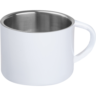 Picture of STAINLESS STEEL METAL ESPRESSO CUP 60ML in White 