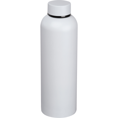 Picture of CRISMA STAINLESS STEEL METAL DRINK BOTTLE, 700ML in White 