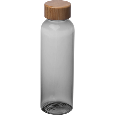 Picture of PET DRINK BOTTLE with Bamboo Lid, 500Ml in Anthracite Grey 