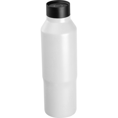 Picture of CRISMA VACUUM STAINLESS STEEL METAL DRINK BOTTLE, 600ML in White 