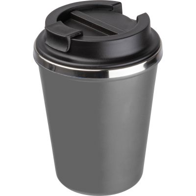 Picture of STAINLESS STEEL METAL DRINK CUP 350ML in Silvergrey 