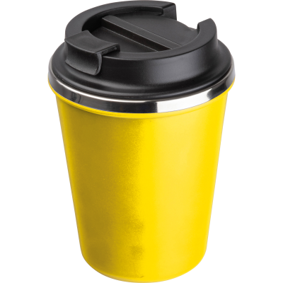 Picture of STAINLESS STEEL METAL DRINK CUP 350ML in Yellow 