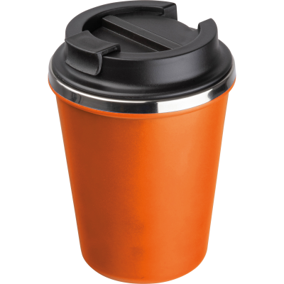 Picture of STAINLESS STEEL METAL DRINK CUP 350ML in Orange 