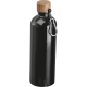 Picture of STAINLESS STEEL METAL DRINK BOTTLE with Carabiner, 750Ml in Black 