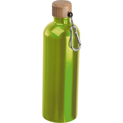 Picture of STAINLESS STEEL METAL DRINK BOTTLE with Carabiner, 750Ml in Apple Green 