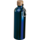 Picture of STAINLESS STEEL METAL DRINK BOTTLE with Carabiner, 750Ml in Darkblue 